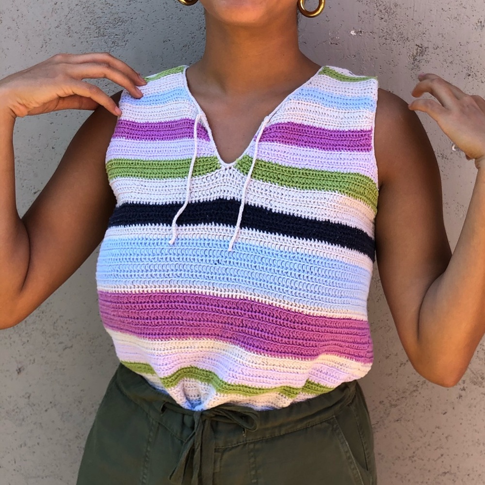 Gap Hand Knit Stripe Tank